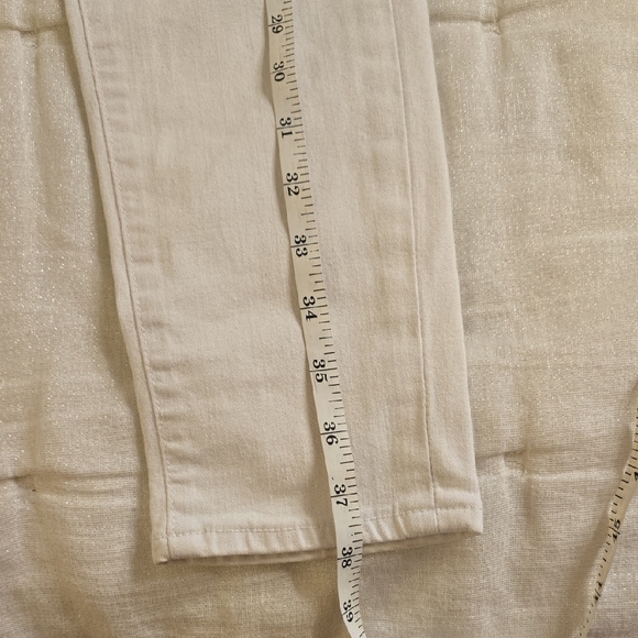 PAIGE Skyline Peg White Skinny Jeans Sleek Fit - Picture 8 of 12